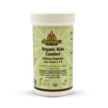 organic kids comfort 5 billion probiotic 30 capsules bottle