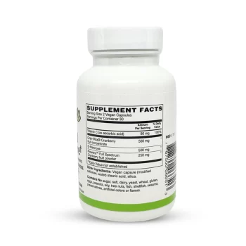 Advanced Stress Support - 60 Vegan Capsules. Bottle - Back